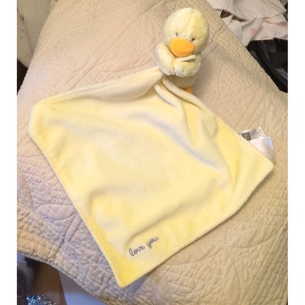Carter's Chick Duck Yellow Lovey Security Blanket Plush 11" Baby‎ Love You